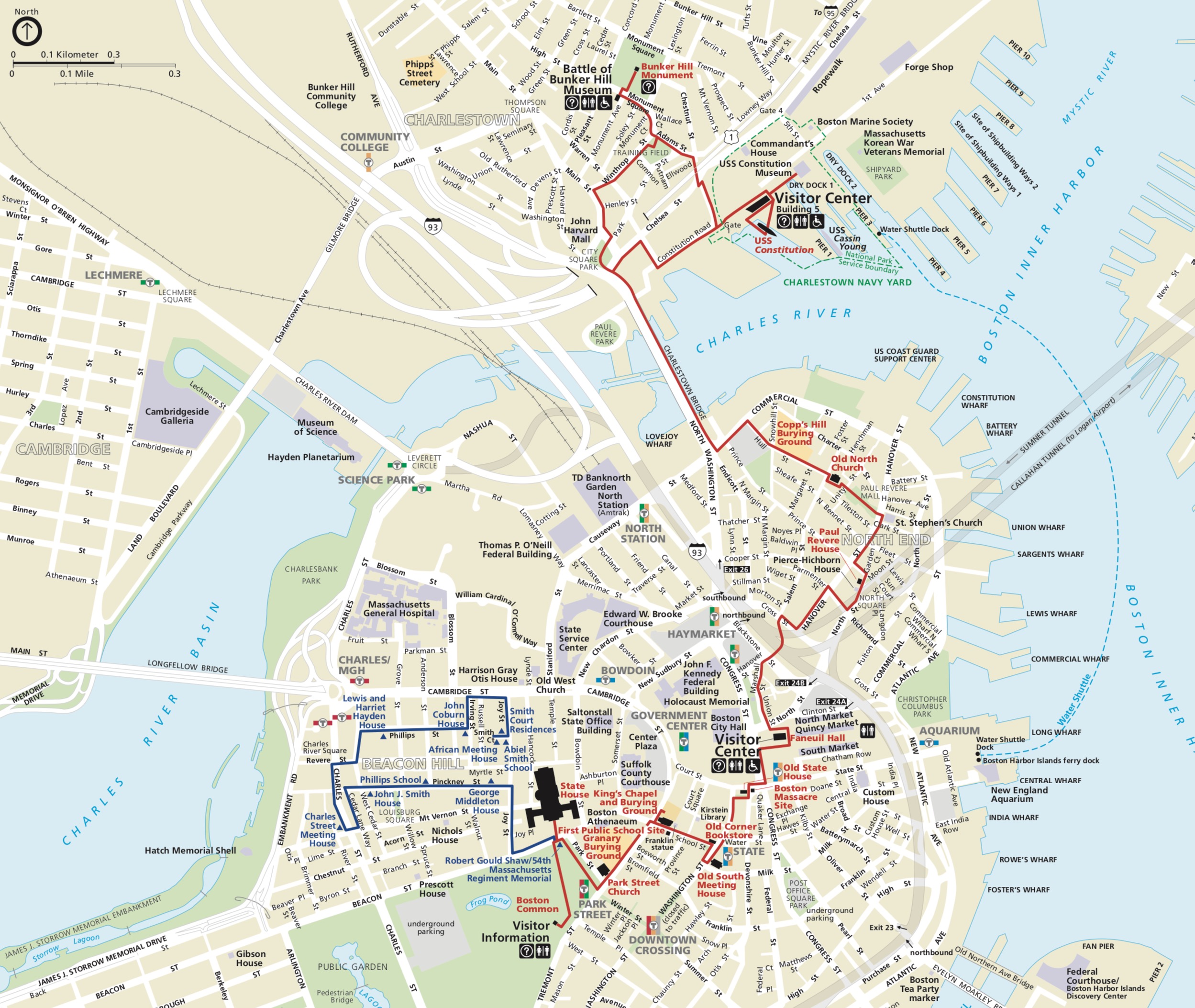 Le Freedom Trail, Boston, Massachusetts (États-Unis) - Dun continent à...